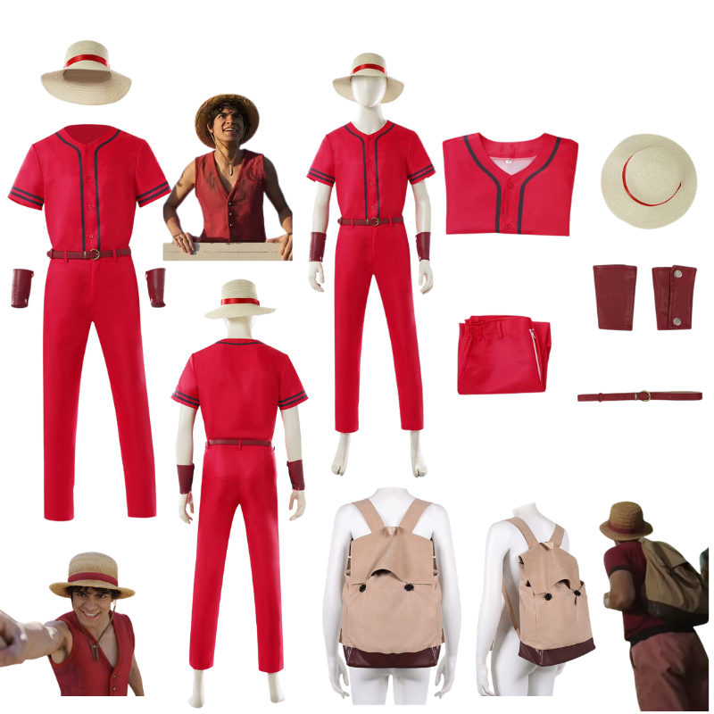 Anime Cosplay Luffy - Adult Male Luffy Cosplay Costume Halloween