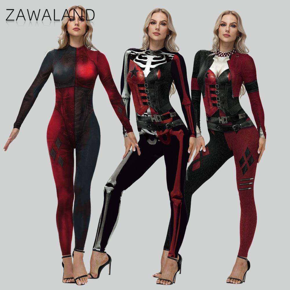 Anime Harley Quinn Cosplay - Zawaland Woman Clown Costume Halloween Cosplay