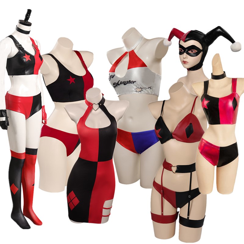 Quinzel Cosplay Costume Adult  - огляд і ціна Anime Harley Quinn Cosplay