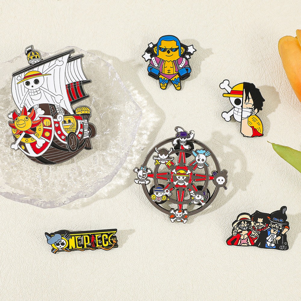 6Pcs Anime Enamel Pins Set Luf - огляд і ціна Anime Cosplay Luffy