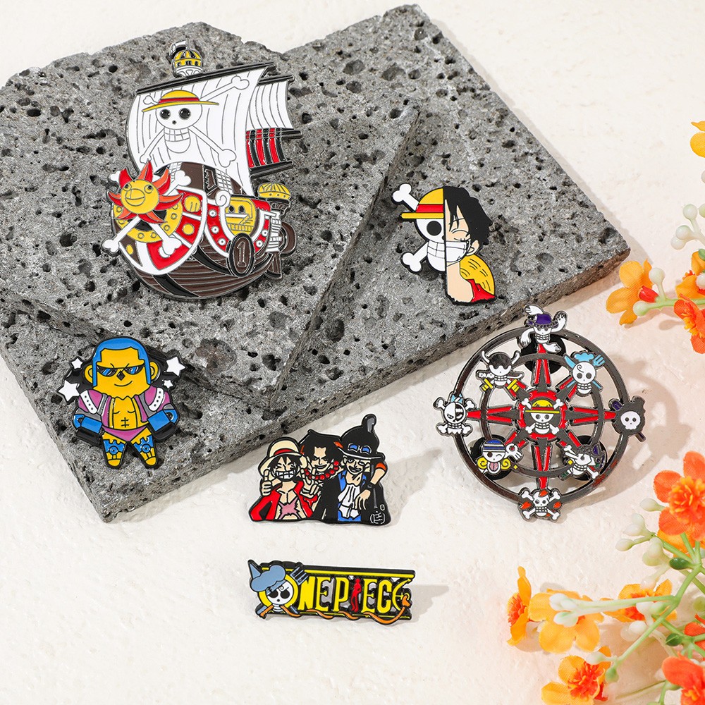 6Pcs Anime Enamel Pins Set Luf - огляд і ціна Anime Cosplay Luffy