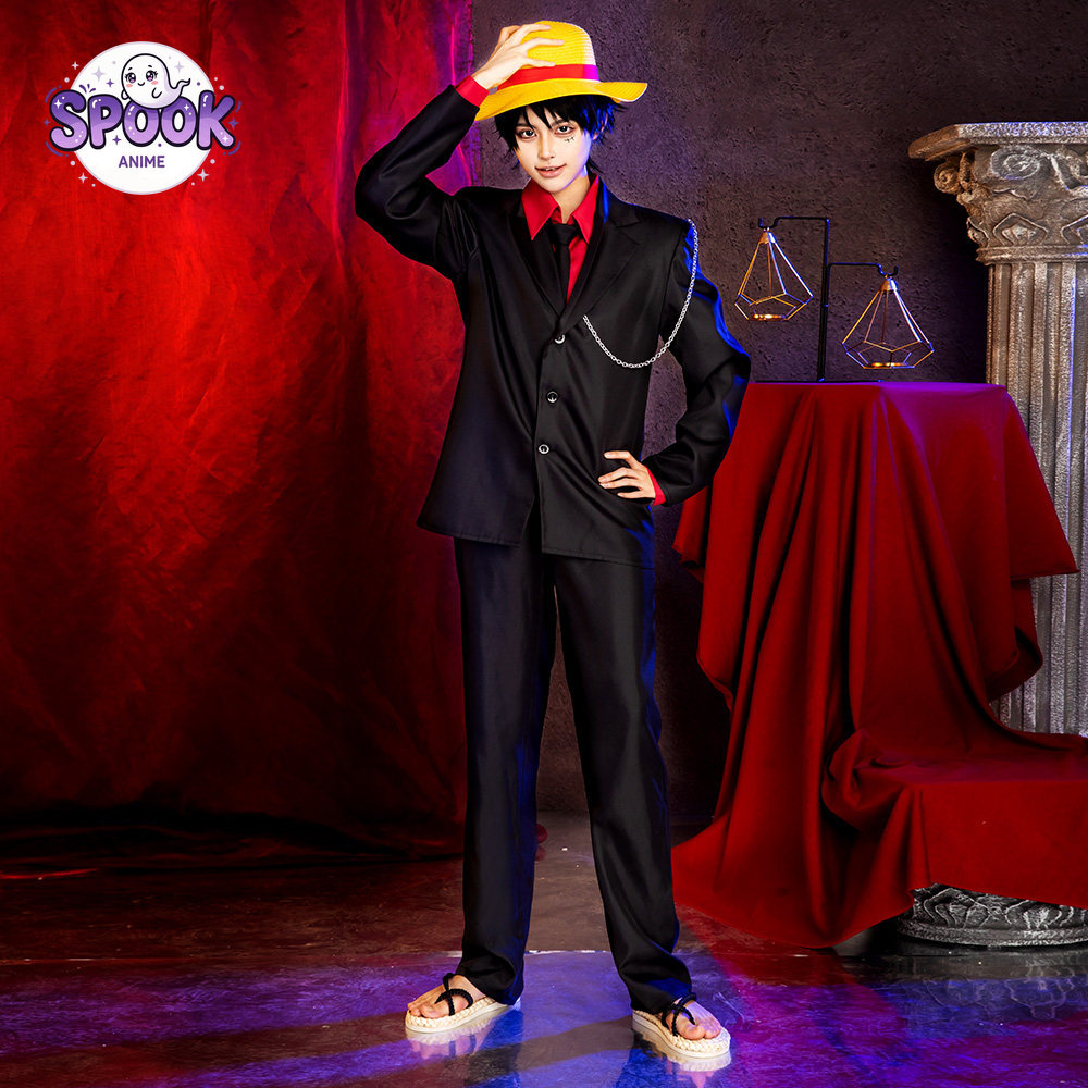 Black Gold Suit Cape Luffy Cos - огляд і ціна Anime Cosplay Luffy