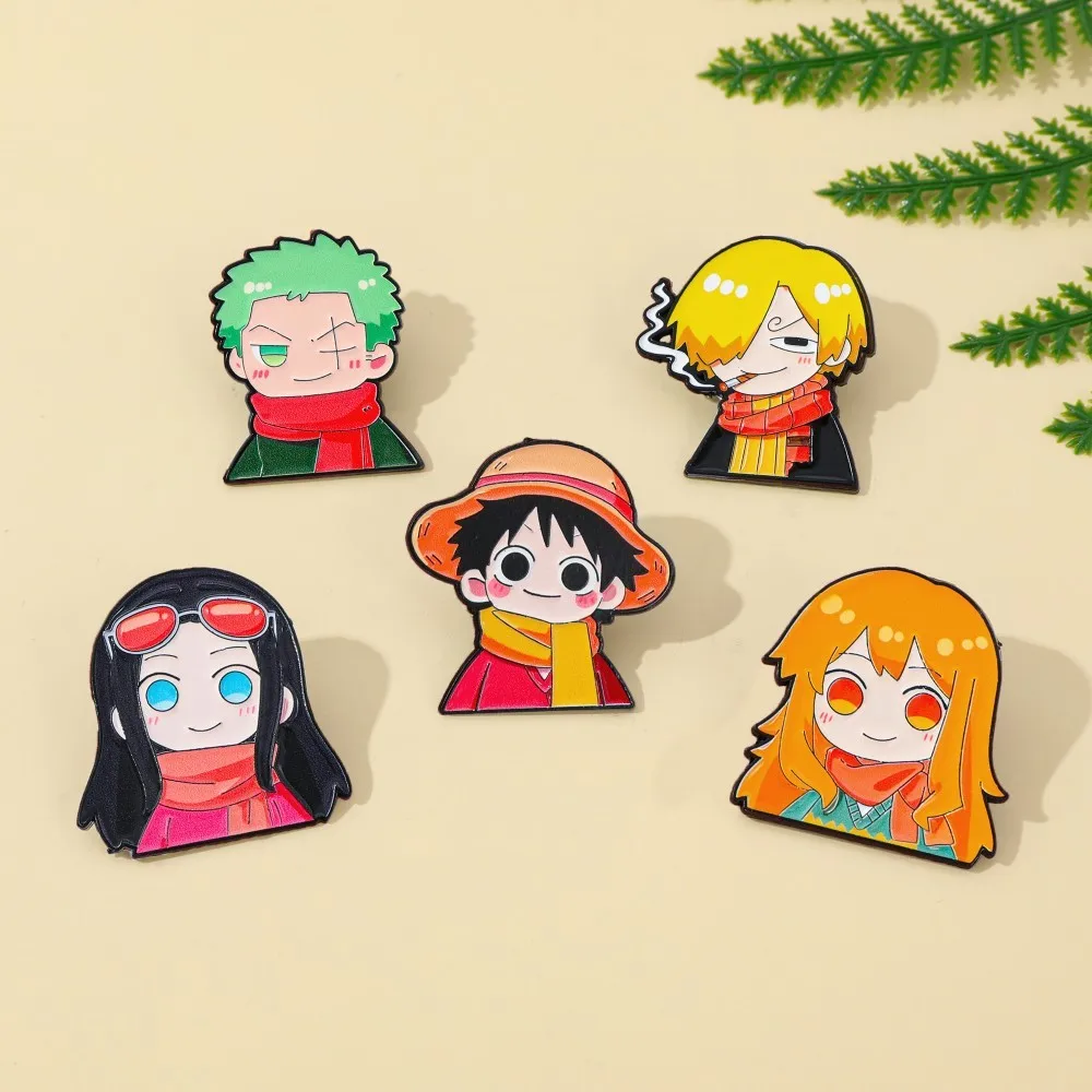 5 Pcs Cute Anime Cartoon Brooc - огляд і ціна Anime Cosplay Luffy
