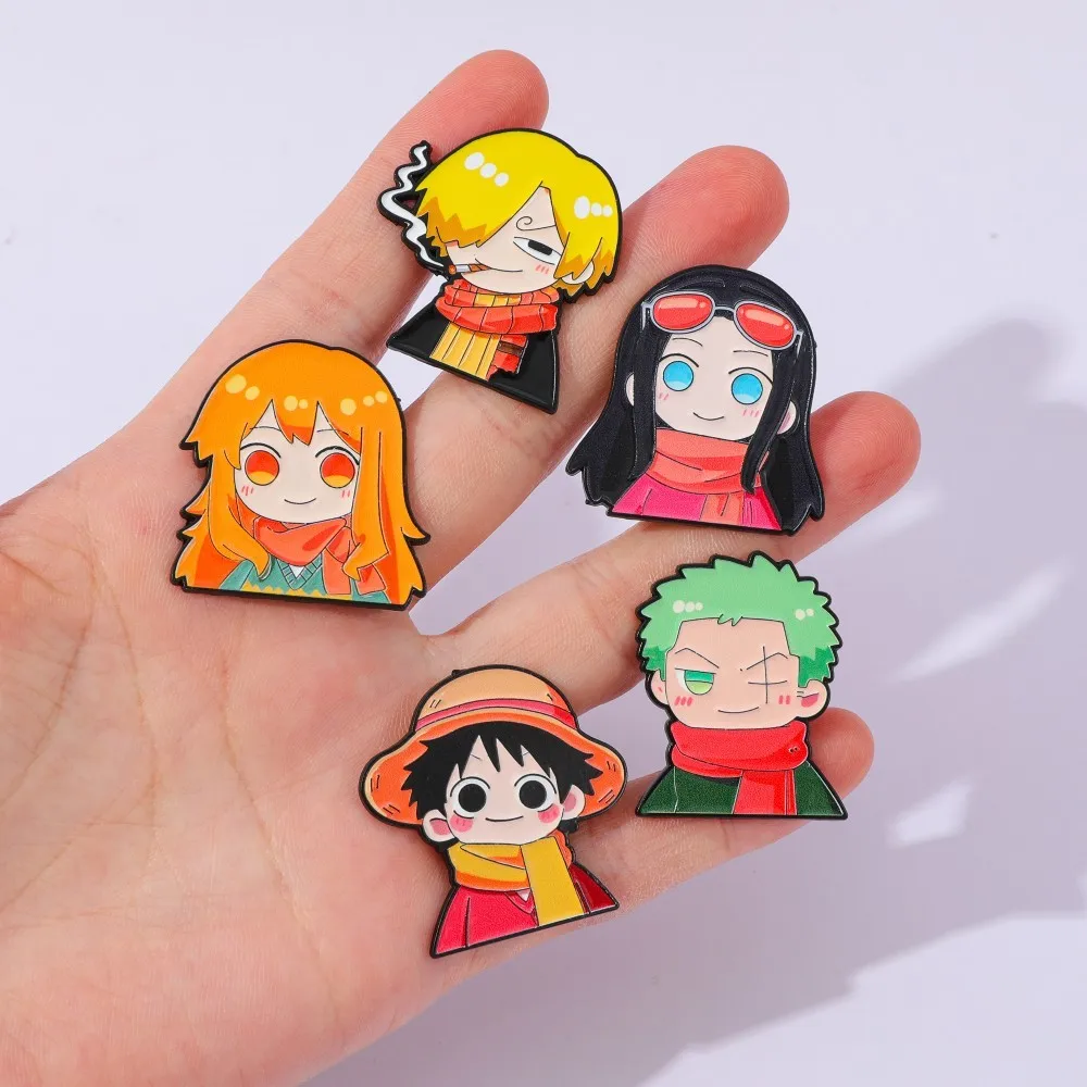 5 Pcs Cute Anime Cartoon Brooc - огляд і ціна Anime Cosplay Luffy
