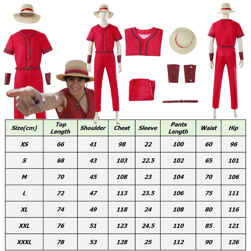 Adult Male Luffy Cosplay Costu - огляд і ціна Anime Cosplay Luffy